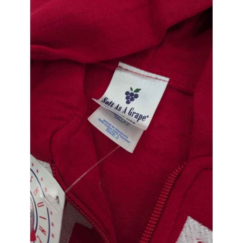 NWT Toddler Soft As A Grape Boston Red Sox‎ Full Zip Hoodie 2T Red